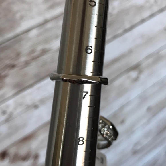 Park Lane “Diamond Dust” Silver Ring Trio Size 7 - Picture 5 of 5